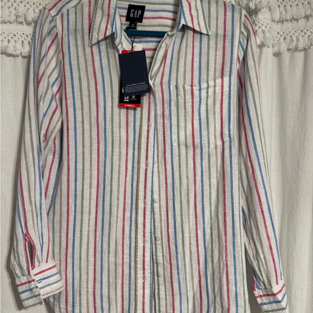 GAP women's Multicolor Striped Shirt